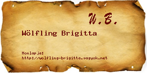 Wölfling Brigitta névjegykártya